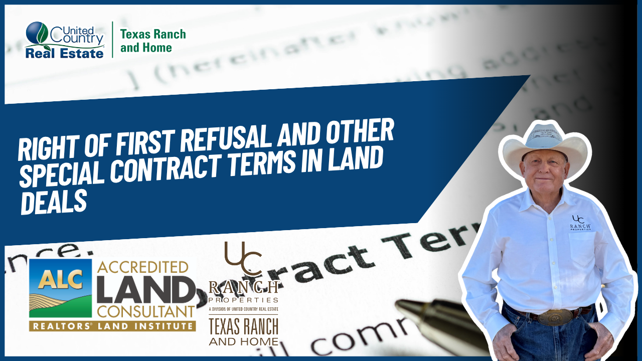 Right of First Refusal and Other Special Contract Terms in Land Deals